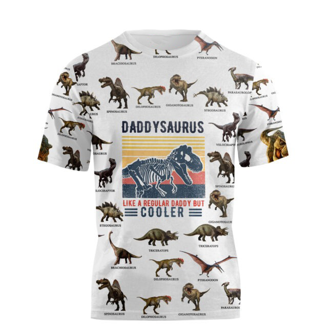 Daddysaurus 3D All Over Printed Shirts 3D Hoodie Daddy Saurus Sublimation Shirt For Dad Father''S Day 3D Shirts