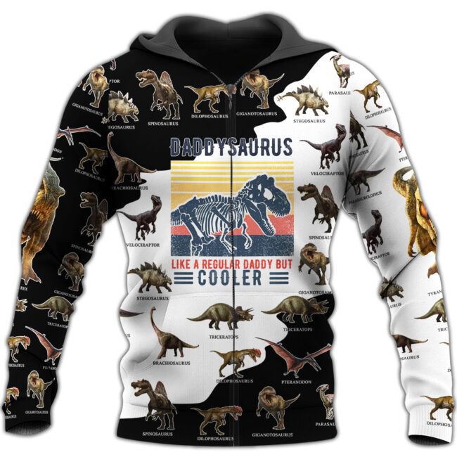Daddysaurus 3D All Over Printed Shirts 3D Hoodie Daddy Saurus Best Gift For Father Day Sublimation Shirt For Dad
