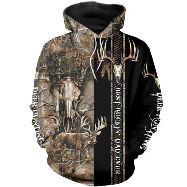 Best Buckin’ Dad Ever 3D All Over Printed Shirts/ 3D Hoodie Hunting Dad/ Father Day Gift For Hunting Dad Hunter