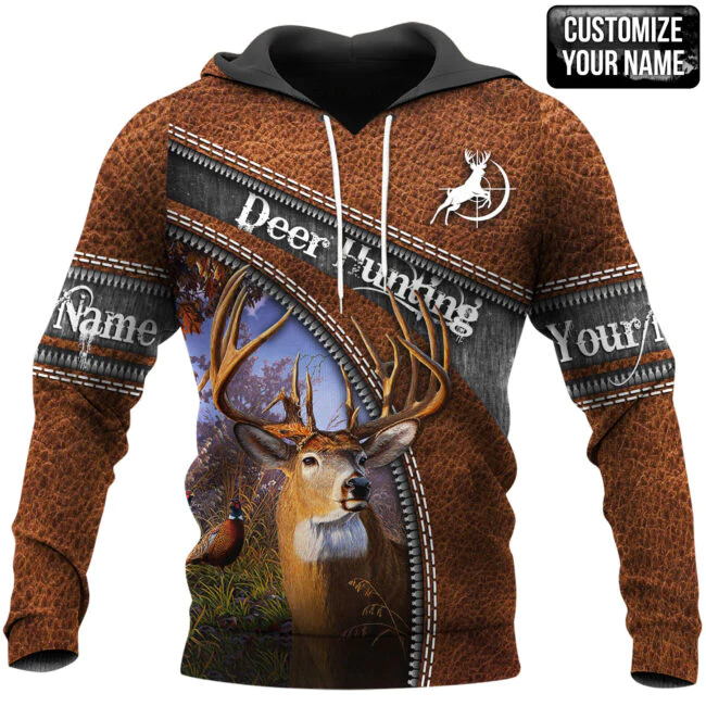 Customized With Name 3D Full Print Deer Hunting On Hoodie/ Deer Hunting Hoodie/ Hunting Lover Gift