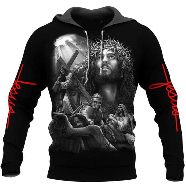 Love Jesus 3D All Over Printed Shirt/ Sublimation Jesus T Shirt/ Jesus Hoodie 3D