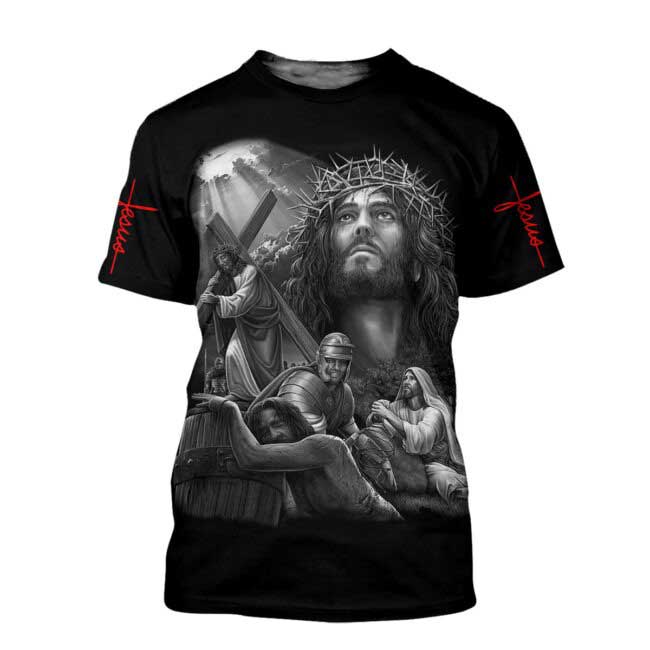Love Jesus 3D All Over Printed Shirt/ Sublimation Jesus T Shirt/ Jesus Hoodie 3D