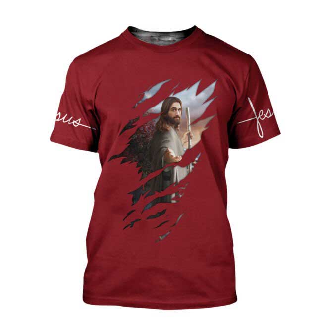 Love Jesus 3D All Over Printed Shirt Sublimation Christian Jesus Shirts Hoodie Jesus Clothing