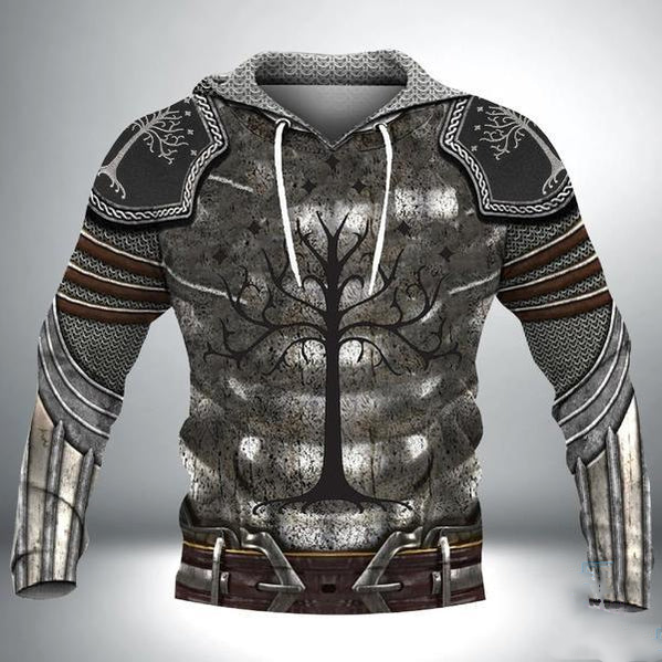 Armor Knight Warrior Tree Pattern Shirt/ Irish Armor St Patrick''s Day All Over Printed Shirt