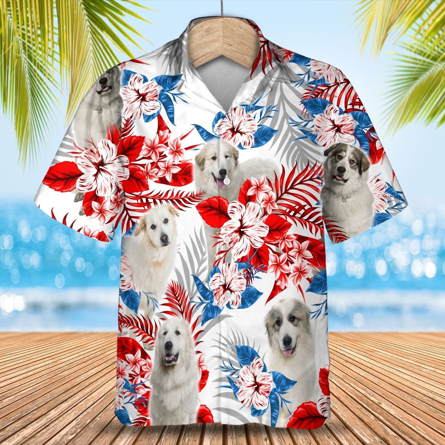 Great Pyrenees Hawaiian Shirt - Gift for Summer/ Summer aloha shirt/ Hawaiian shirt for Men and women