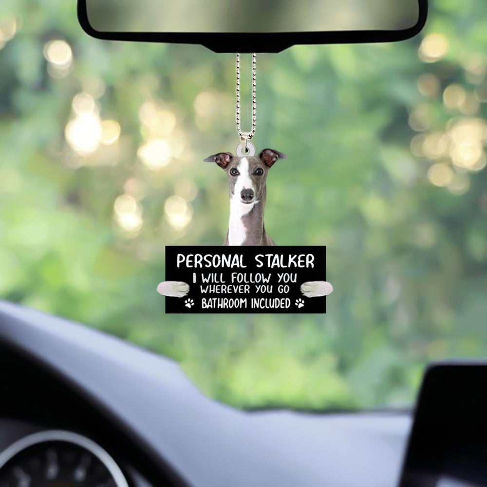 Cute Grey Hound Ornaments Personal Stalker Car Hanging Ornament