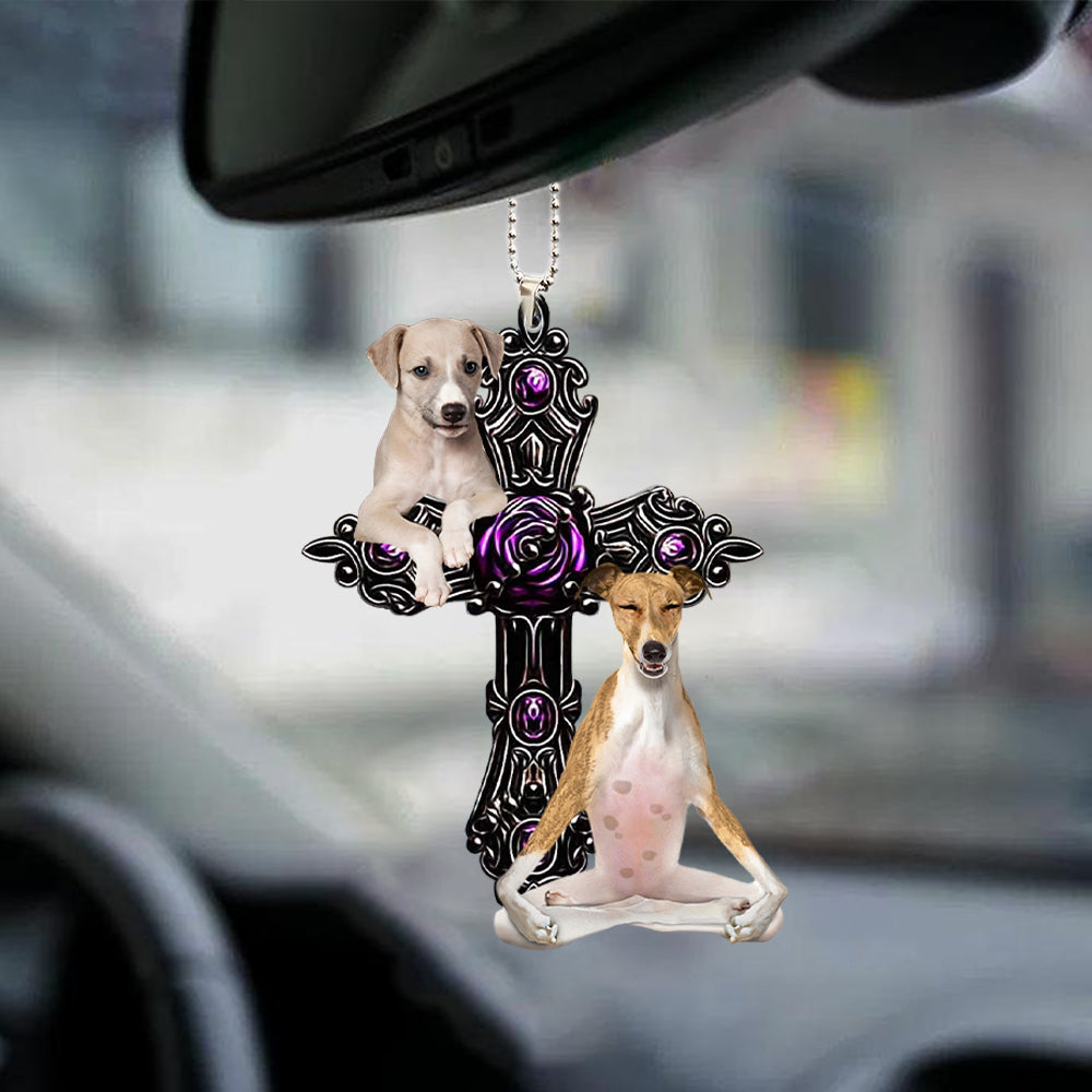 Greyhound Pray For God Car Hanging Ornament Dog Pray For God Ornament Coolspod