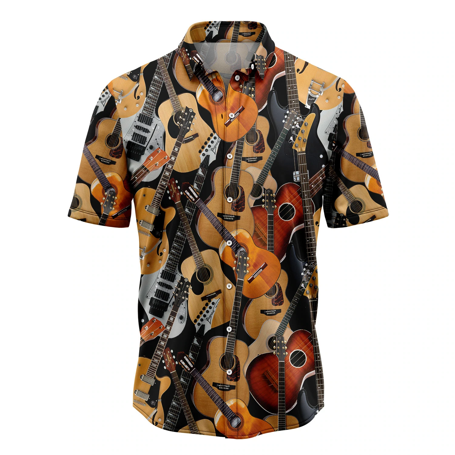 Guitar Awesome Hawaiian Shirt/ Summer Hawaiian Shirts for Men/ Aloha Beach Shirt