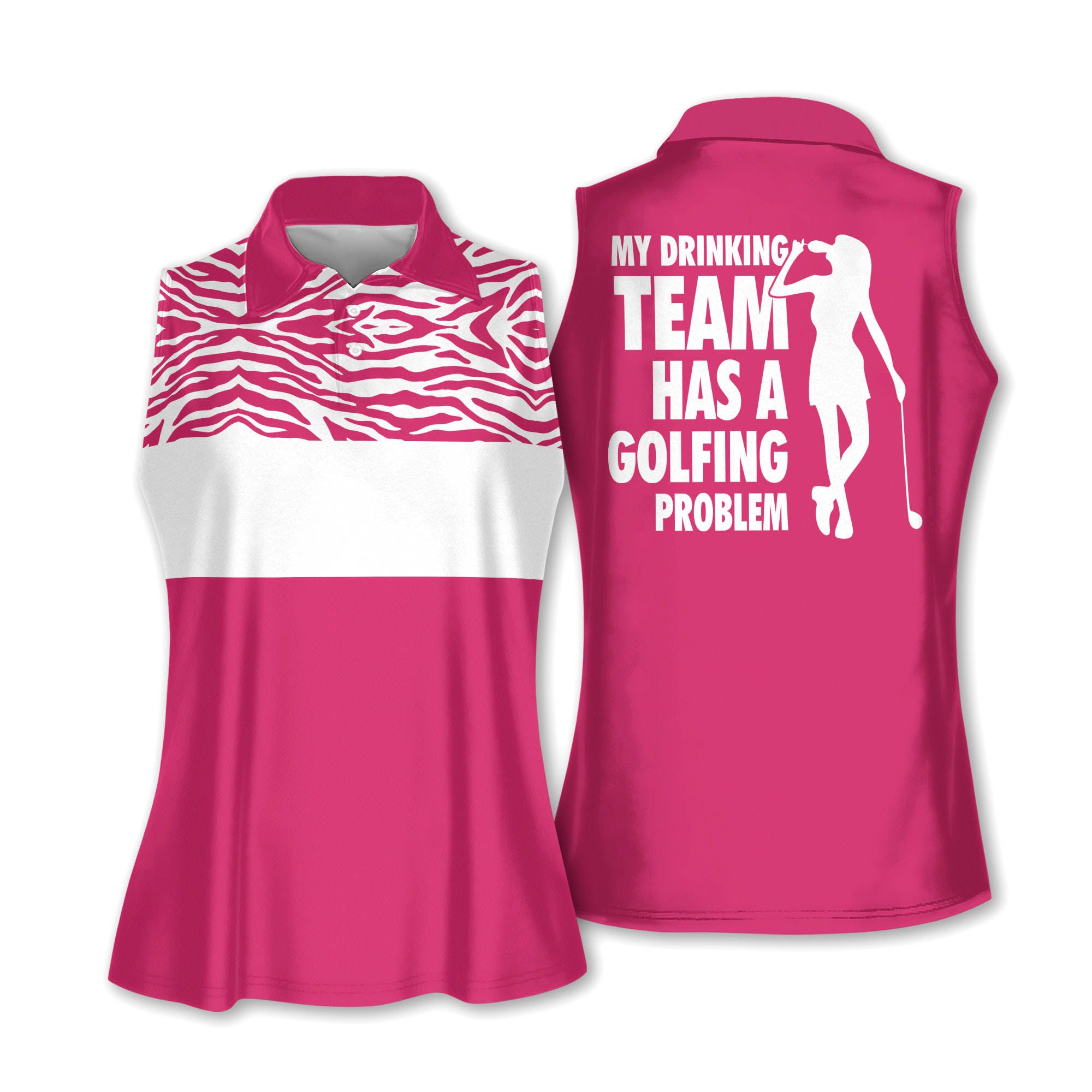 My Drinking Team Has A Golfing Problem Women Short Sleeve Polo Shirt/ Sleeveless Polo Shirt