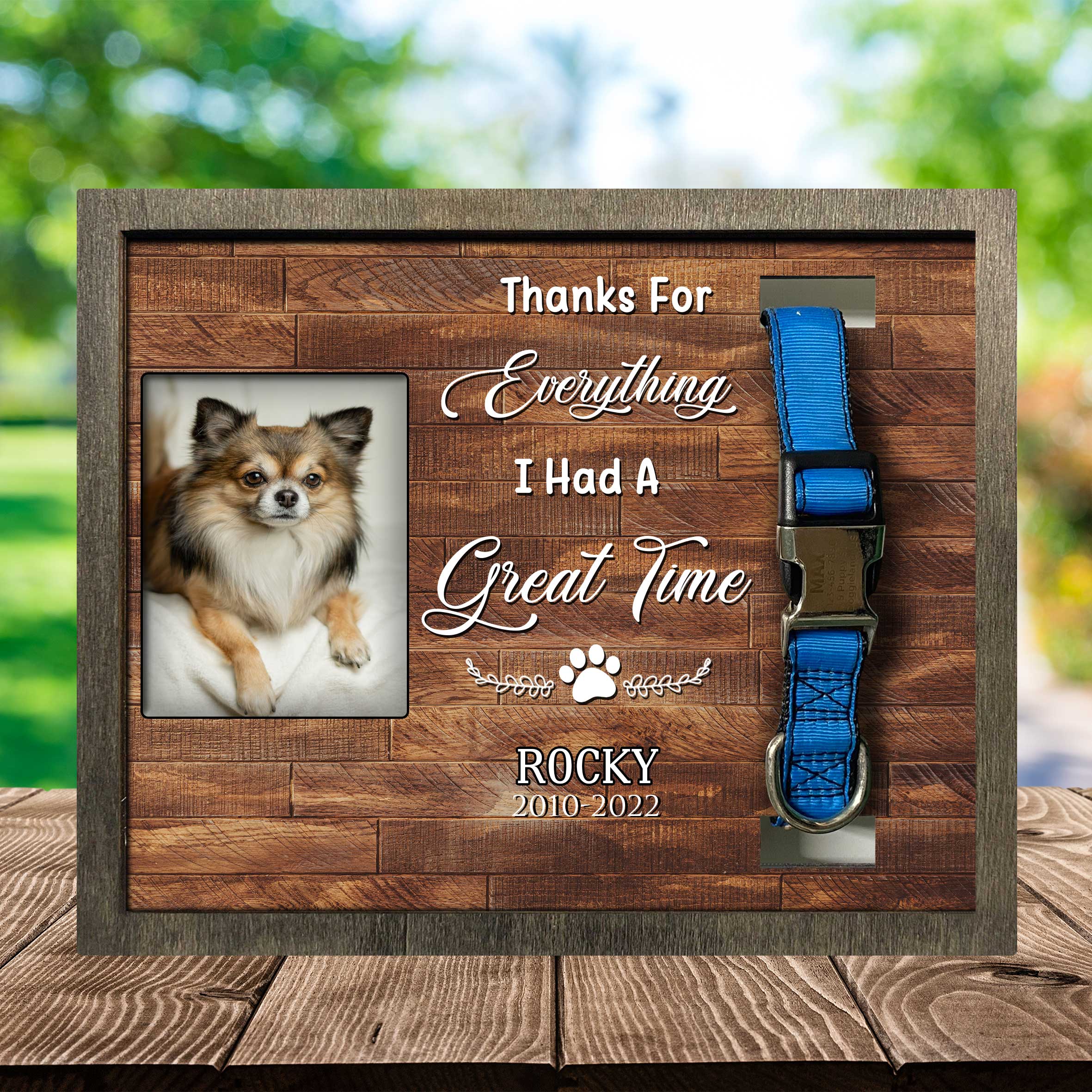 Memorial Pet Frame For Loss Of Chihuahua Dog/ Lost Of Pet Memorial Keepsake