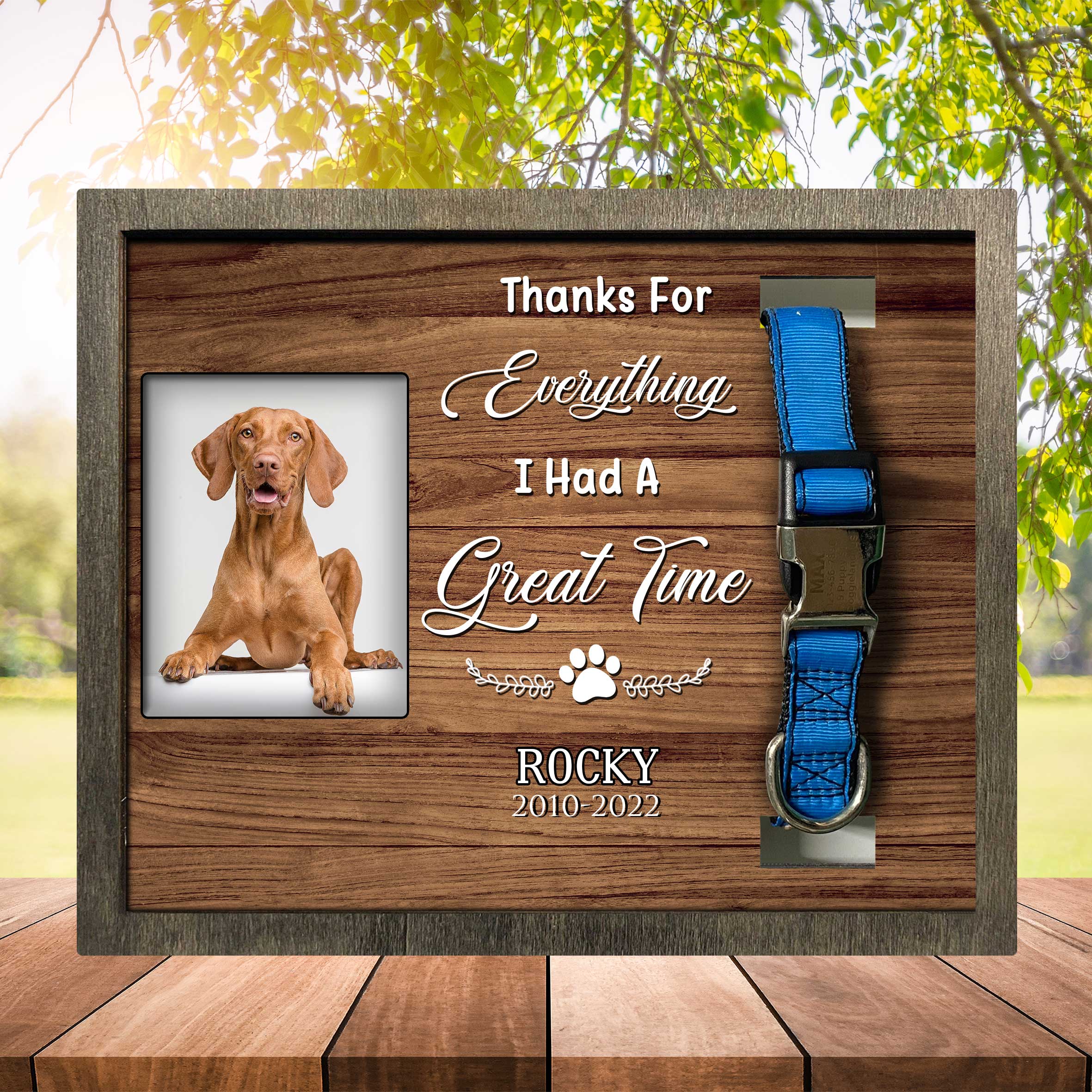 Loss Of Vizsla Dog Frame/ Vizsla Memorial/ Sympathy Gift For Pet Loss