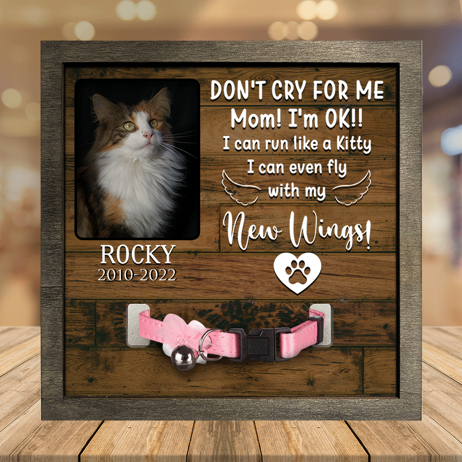 A Norwegian Forest Cat Pet Picture Frames Memorial Cat Don''t cry for me Cat Lover Gift/ Memorial Gifts