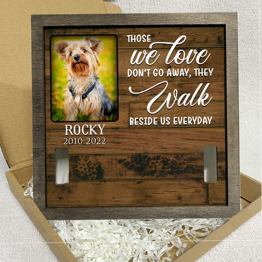 A Yorkshire Terrier Dog Picture Frames Memorial Pet one by my side forever in my heart Dog Lover Gift