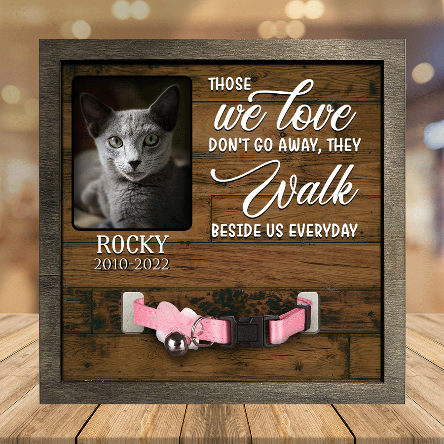A Russian Blue Pet Picture Frames Memorial Cat I can run like a Kitty Cat Lover Gift/ Memorial Gifts