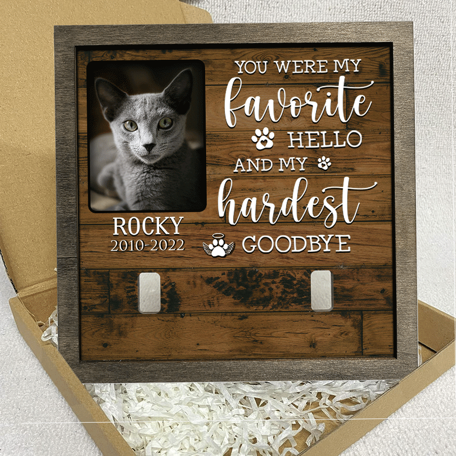 A Russian Blue Pet Picture Frames Memorial Cat I can run like a Kitty Cat Lover Gift/ Memorial Gifts