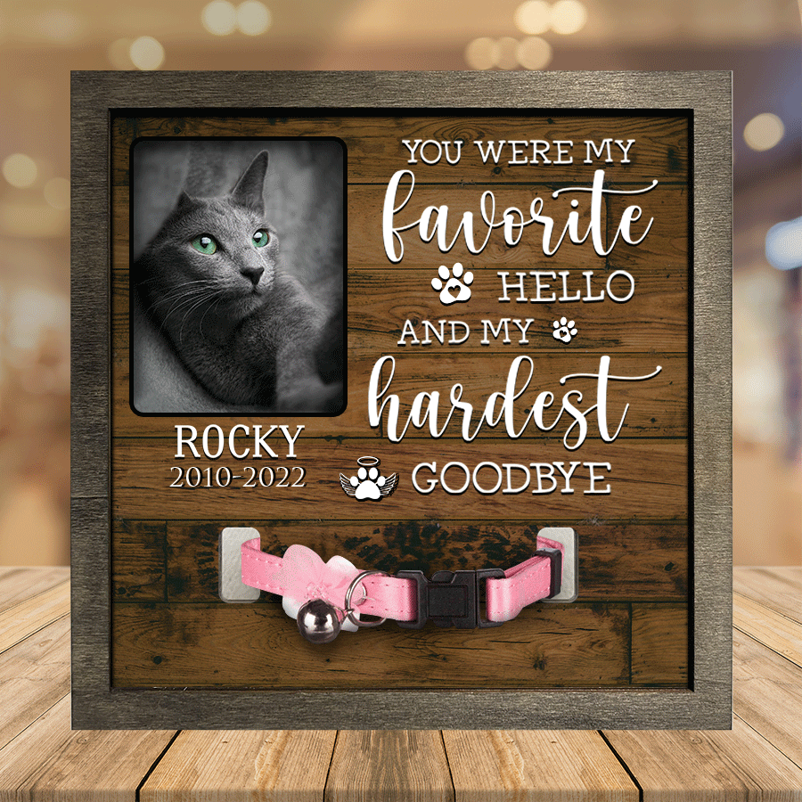 A Russian Blue Cat Picture Frames Memorial Pet you were my favorite Hello/ memorial painting