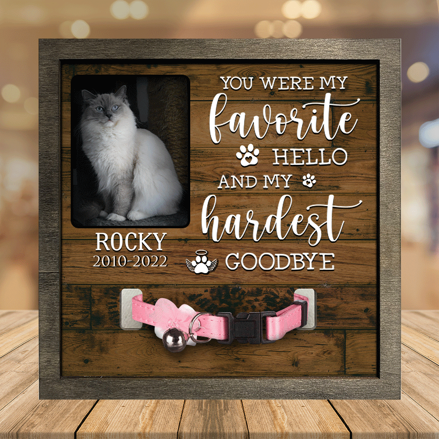 Customized A Ragdoll Cat Picture Frames Memorial Pet you were my favorite Hello/ Pet Lover Gifts