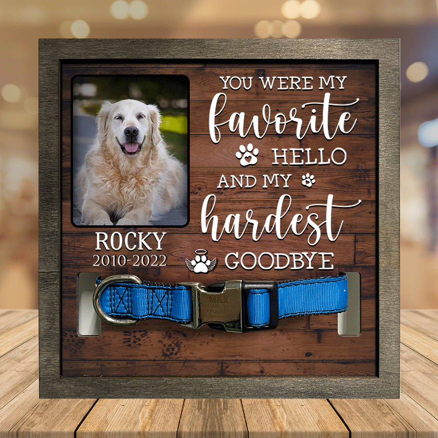A Golden retriever Pet Picture Frames Memorial Dog you''re my favorite natural wood picture frames