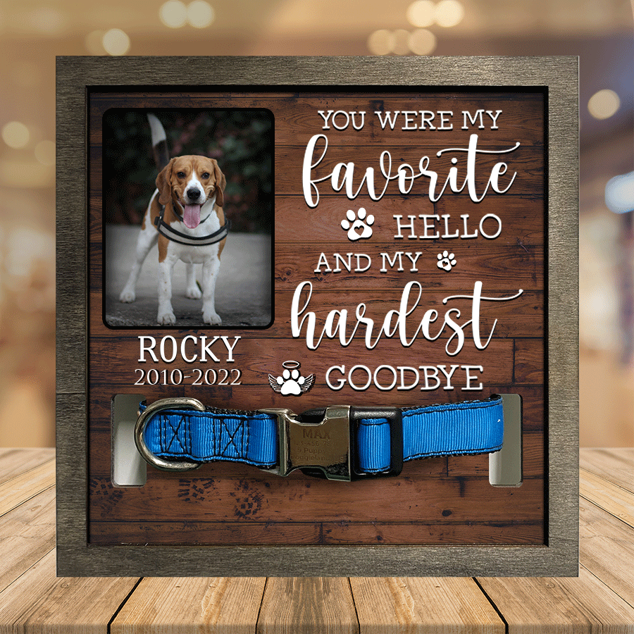 Customized A Beagle Pet Picture Frames Memorial Dog you''re my favorite Dog Lover Gift/ Memorial Gift