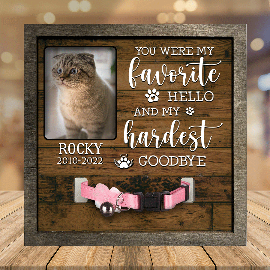 A Scottish Fold Pet Picture Frames Memorial Cat you''re my favorite Cat Lover Gift/ Memorial Gifts
