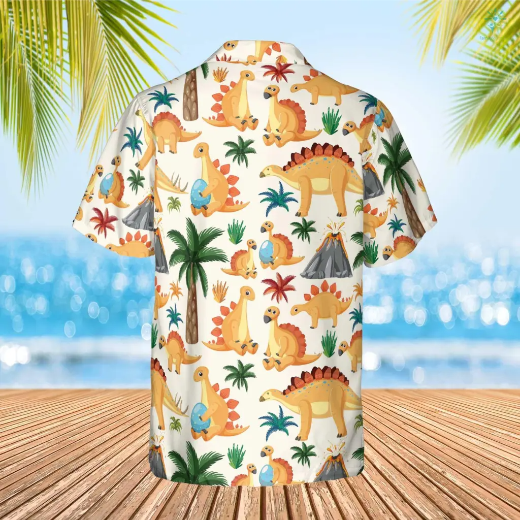 Magic Dinosaur Egg Hawaiian Funny Custom Image Cat Summer Shirt Beach Hawaiian Shirt/ Gift for Men Women