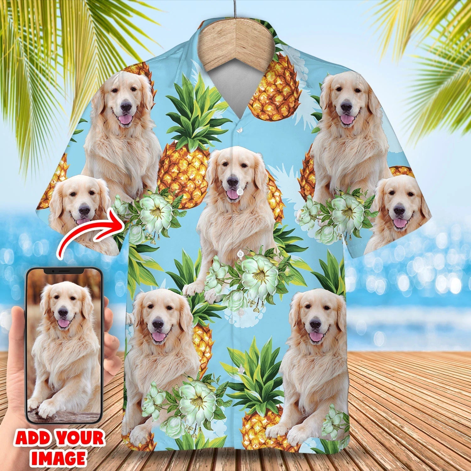 Custom Image Dog Hawaiian shirt/ Summer Dog Hawaiian shirt For Men/ Women