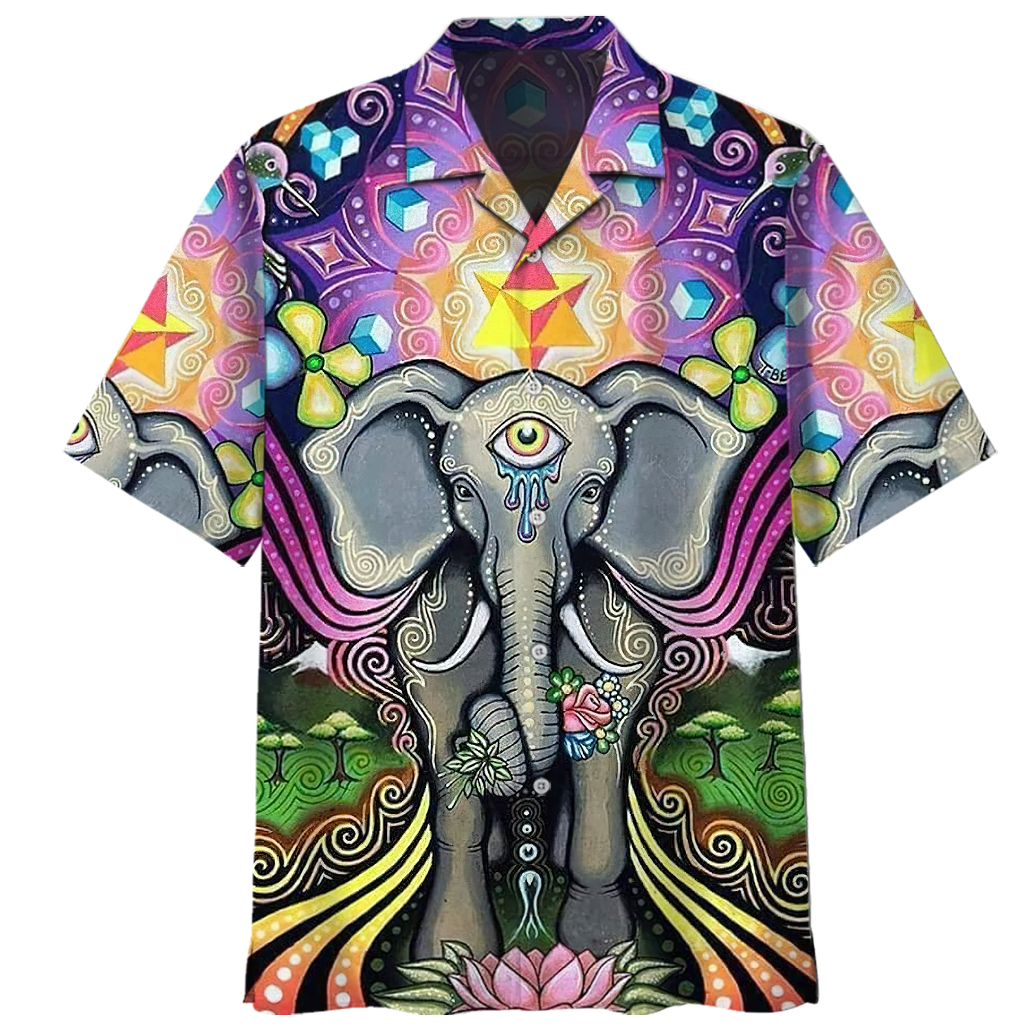 Trippy Colorful Dragonfly Psychedelic Hippie Hawaiian Shirt
