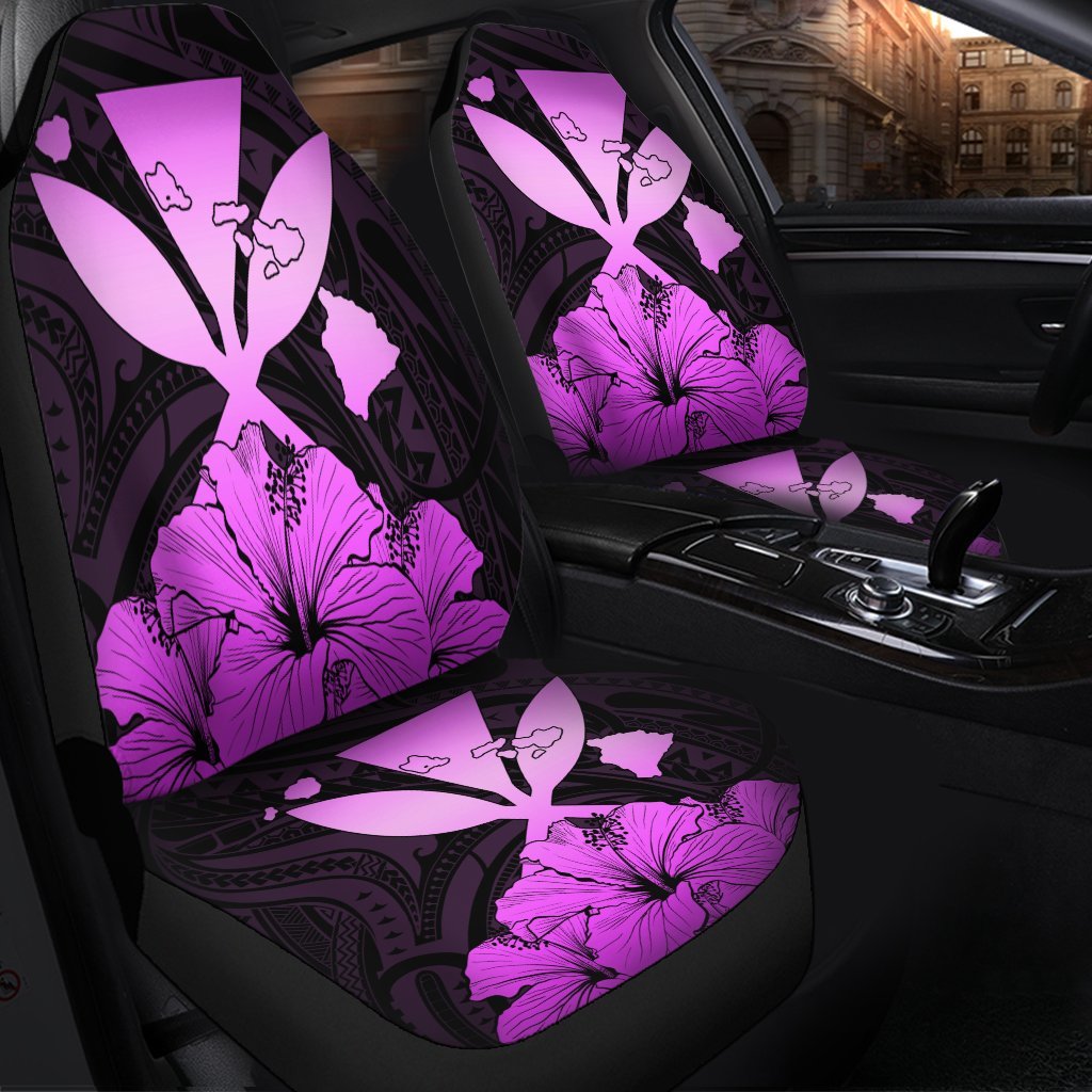 Hawaiian Kanaka Car Seat Covers Hibiscus Polynesian Love Pink