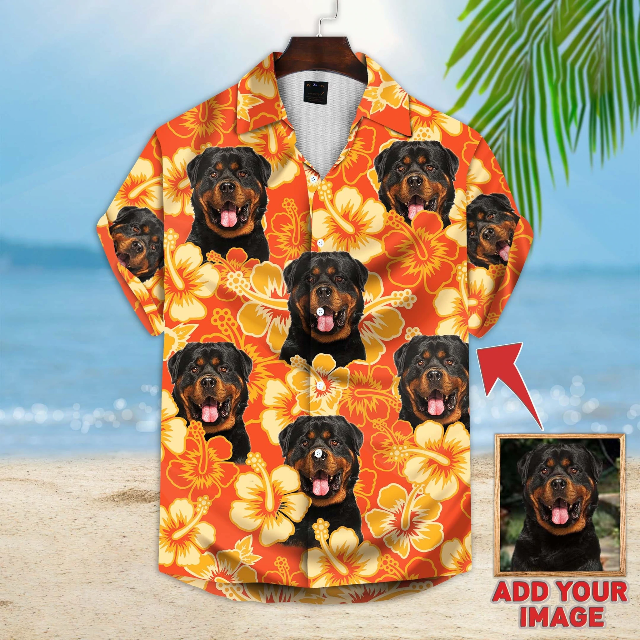 Rottweiler flower Hawaiian Shirt/ Summer Rottweiler Hawaiian Shirt Men/ women/ Gift for dog lovers