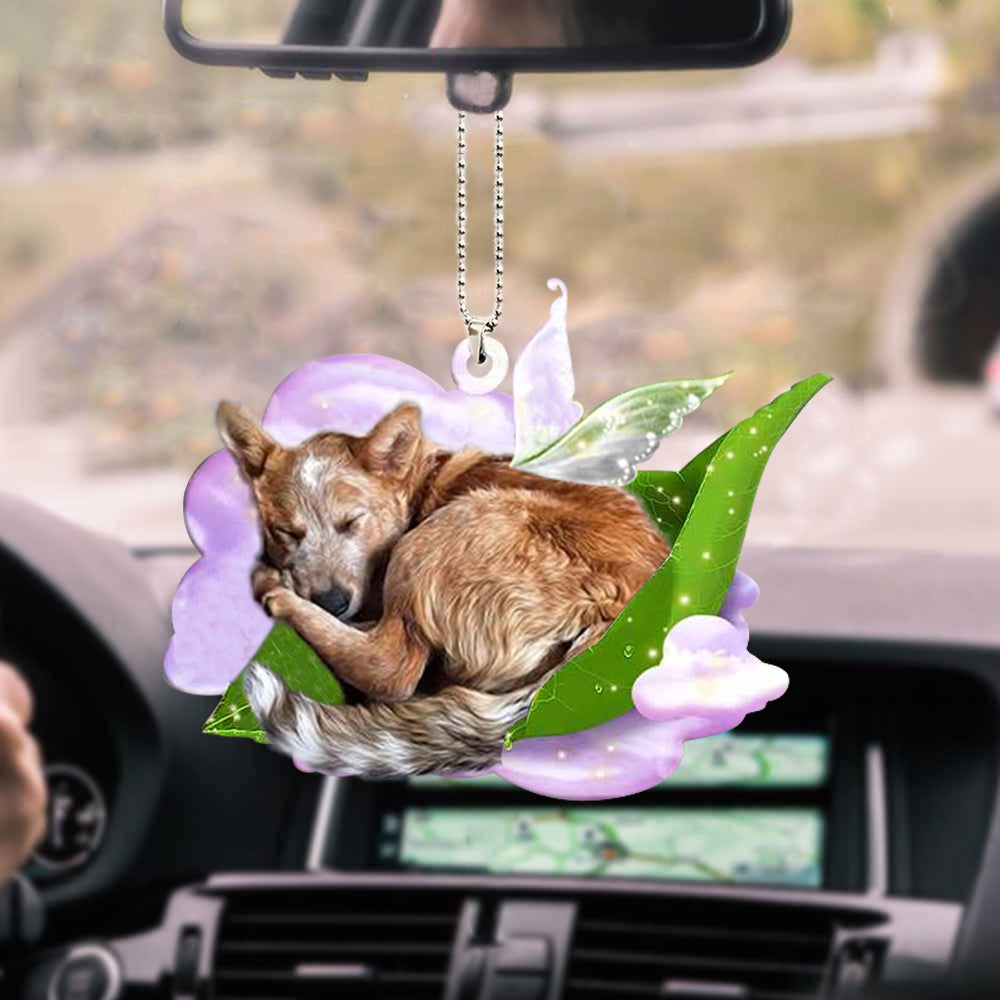 Heeler Sleep On Fallen Leaves Two Sided Ornament/ Gift For Pet Lover/ Animal Ornaments