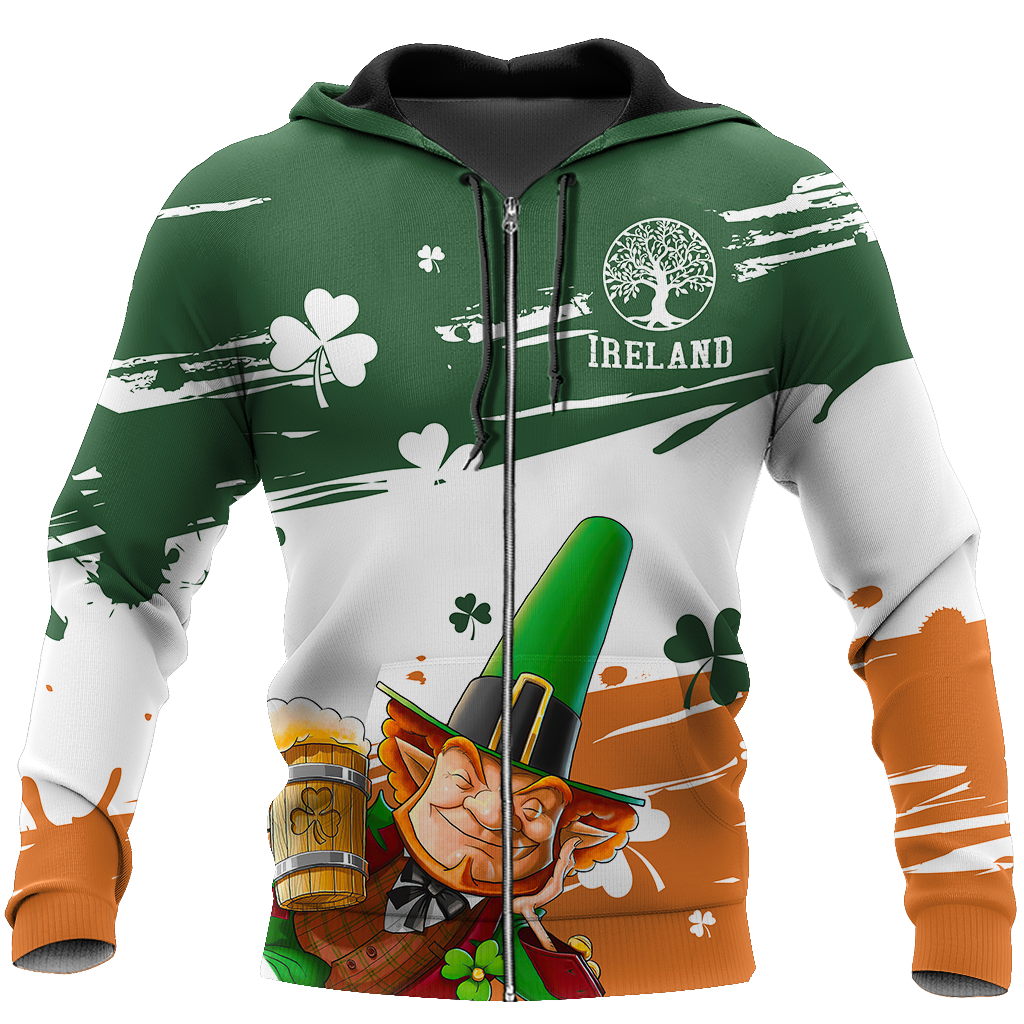Ireland Tree Of Life Shamrock 3D Shirt/ St Patrick