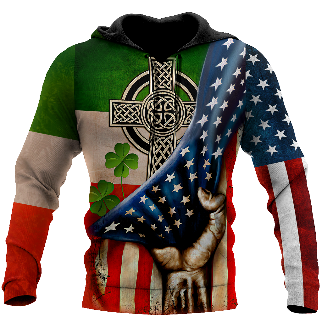 St Patrick''s Day USA Flag 3D Shirt/ St Patrick''s Day Shirt/ American Flag Shirt/ Saint Patrick''s Day Shirt/ Irish Shirt/ USA Flag Shirt