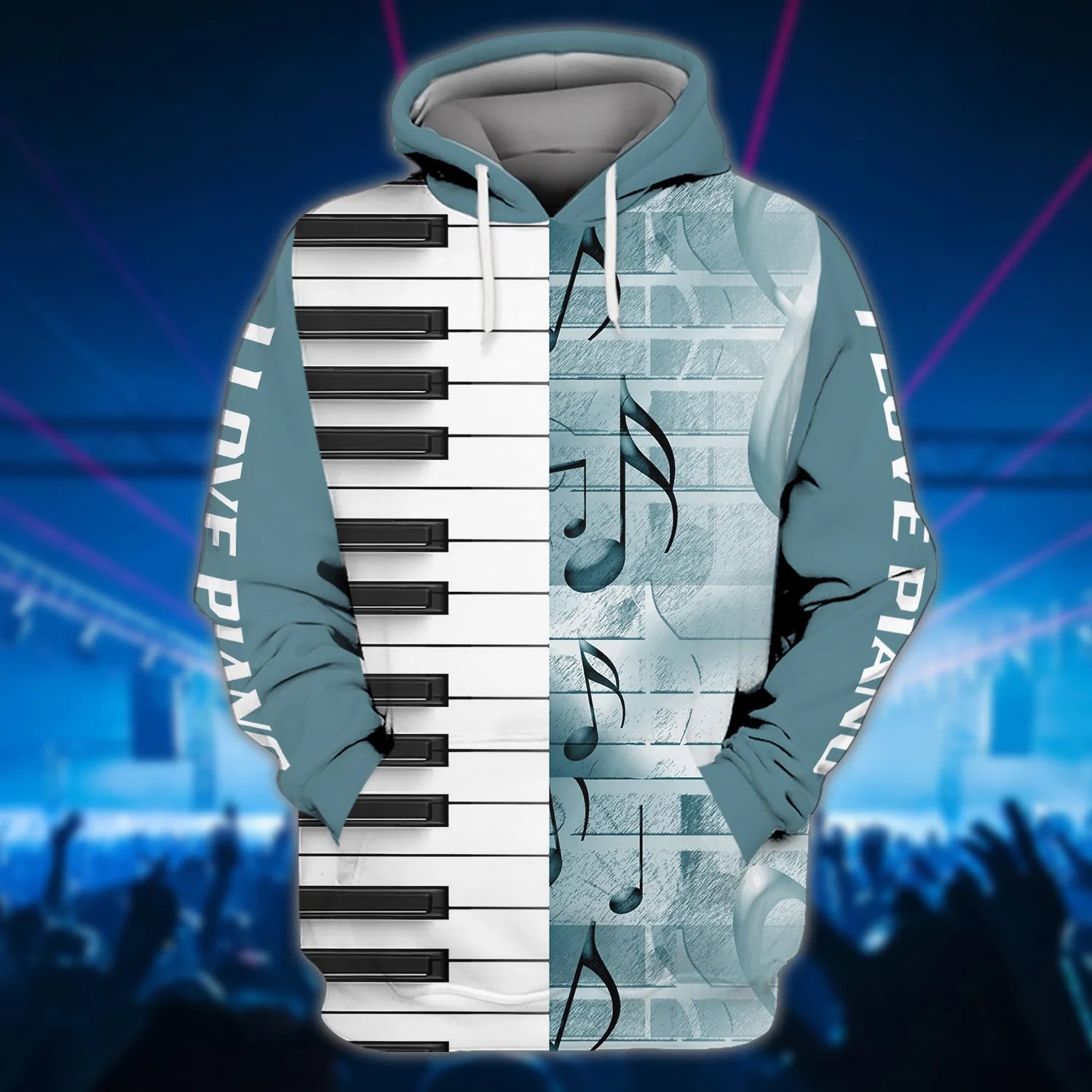 3D All Over Print Piano T Shirt/ I Love Piano 3D Hoodie Shirts/ Gift For Guitar Men Woman