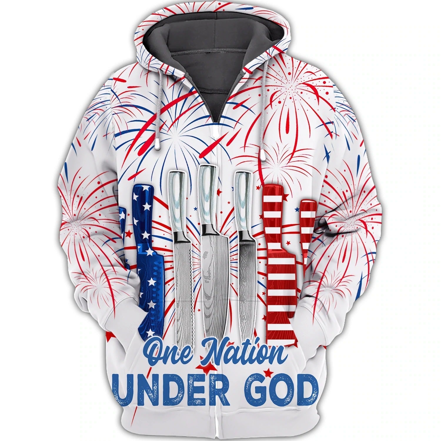 Independence Day Is Coming Chef One Nation Under God 3D Full Print Tshirt/ 4Th Of July Usa 3D Shirt