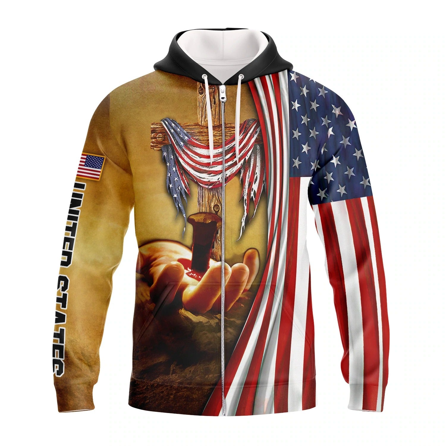 One Nation Under God 3D All Over Print Shirt Bomber/ Patriotic Independence Day United States Strong American 3D Shirts