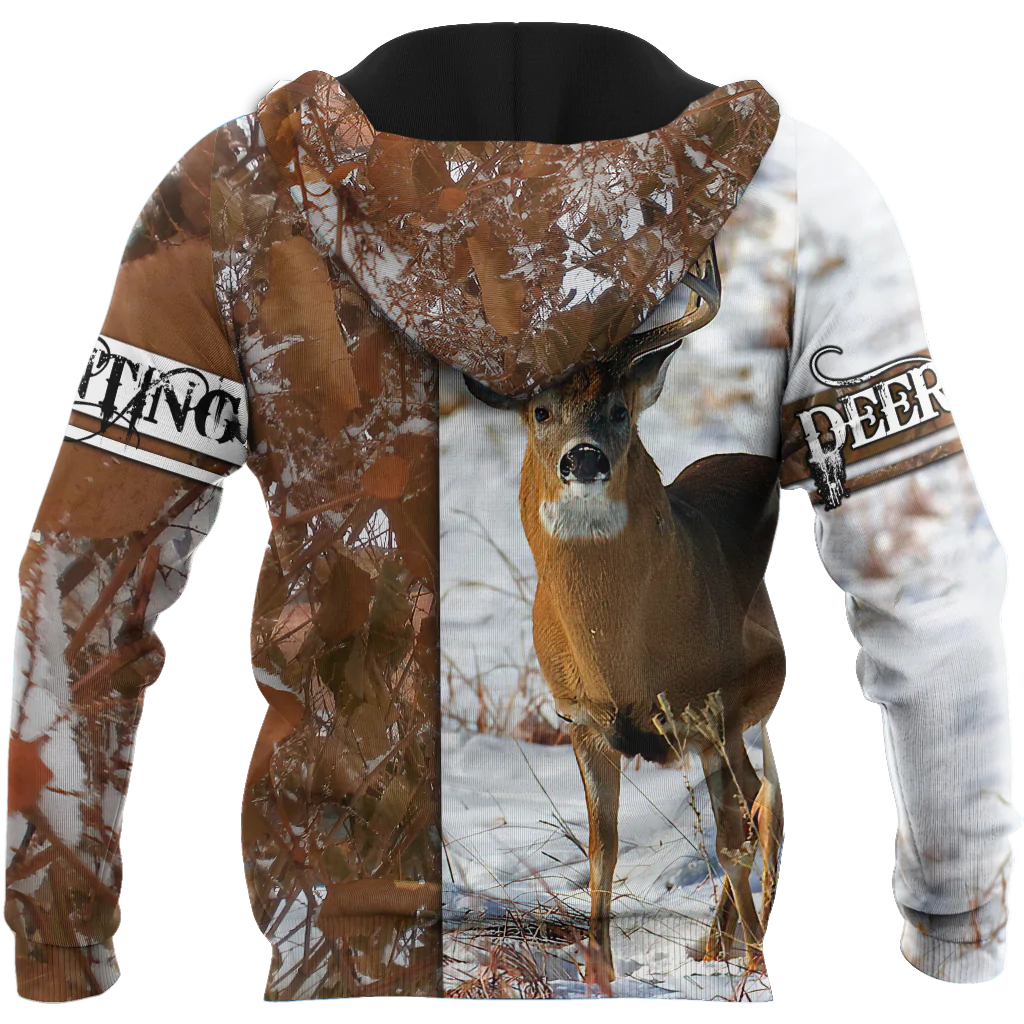 Premium Deer Hunting Hoodie For Hunter Winter Camo Printed Hoodie 3D