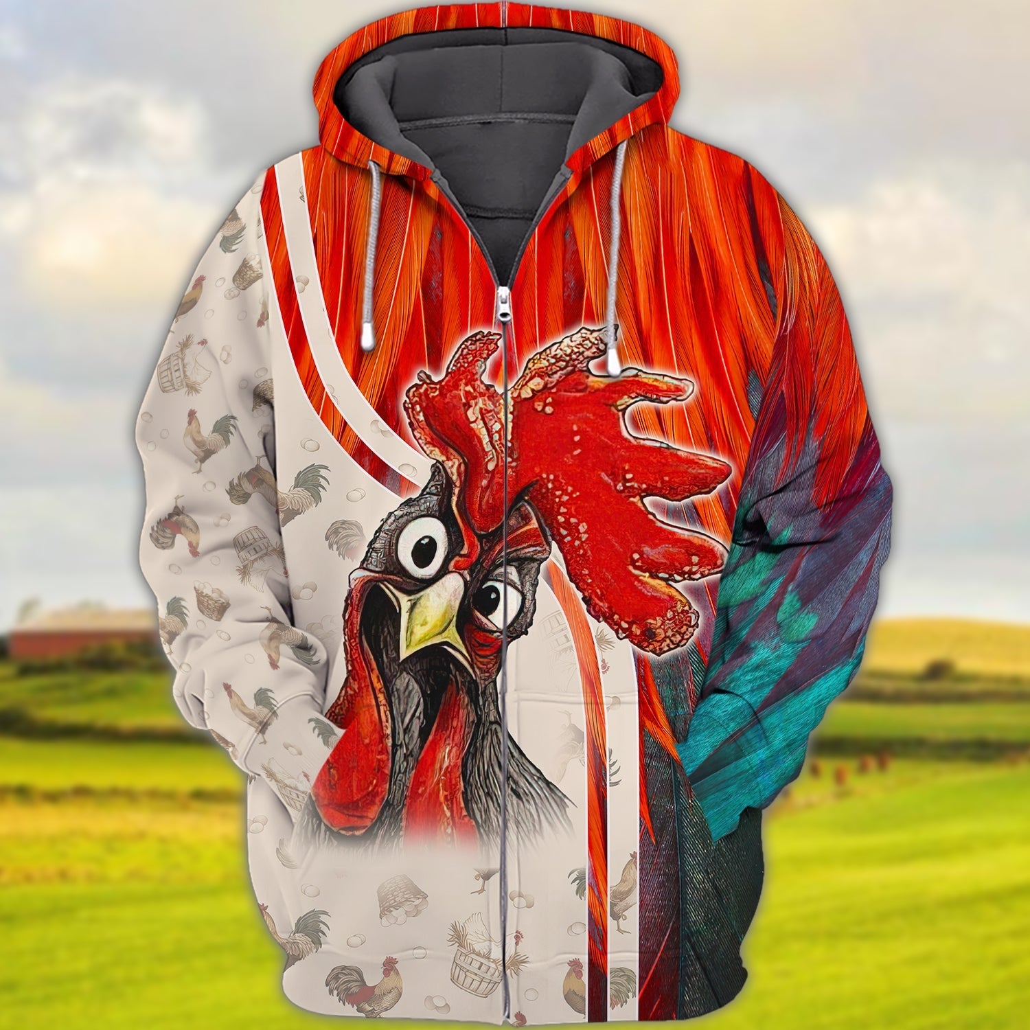 3D Farmer Shirt For Chicken Lover Rooster Full Print Shirts Farmer Gifts