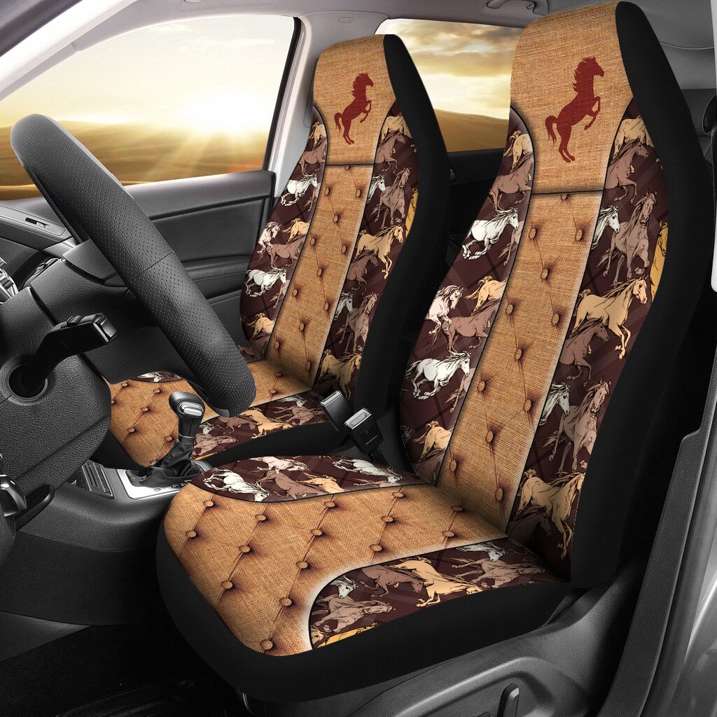 Horse 3D Printed On Car Seat Covers/ Front Carseat Cover With Horses