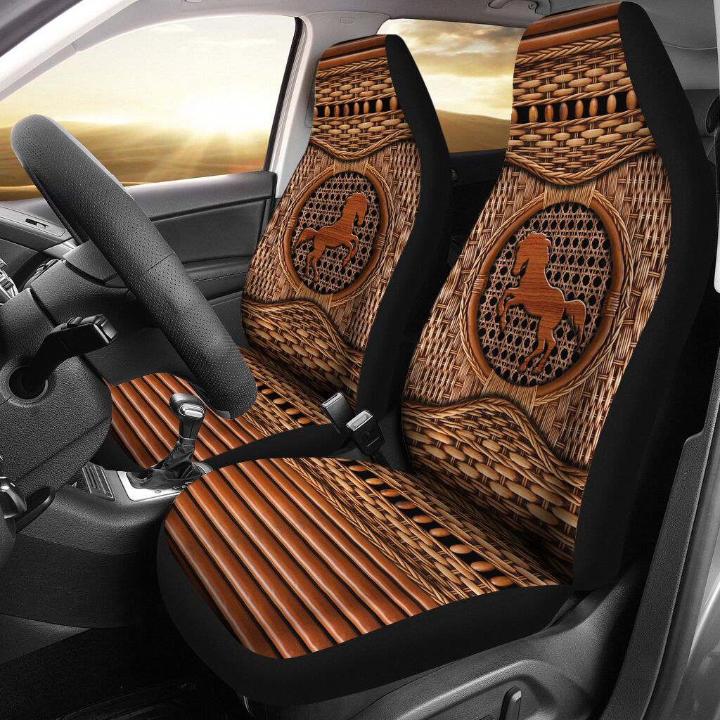 Horse Seat Covers For Car/ Horse Wicker Furniture With Front Carseat Protectors/ Winter Carseat Cover