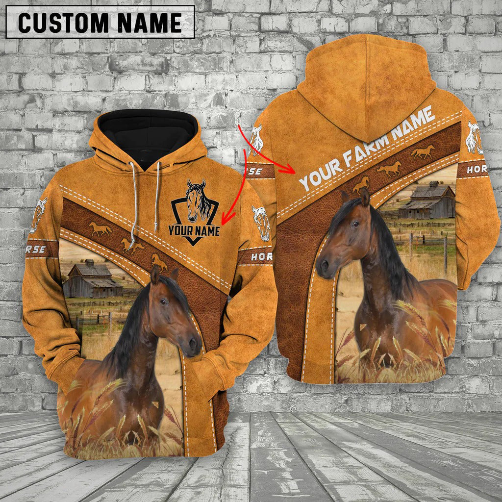 Customized Name Horse Hoodie 3D All Over Print For Men Women/ Horse Zip Hoodie/ Horse Lover Gifts