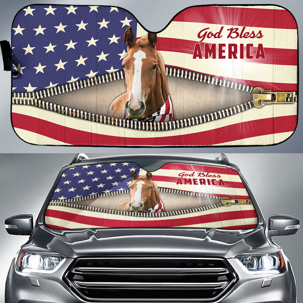 3D All Over Printed Farm God Bless America Car Sunshade/ Best Car Sun Shade Windshield