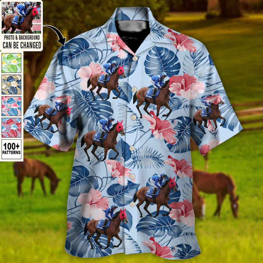 Horse You Want Tropical Style Custom Photo - Hawaiian Shirt/ Personalized Hawaiian Shirt for Men Women/ Horse Lover