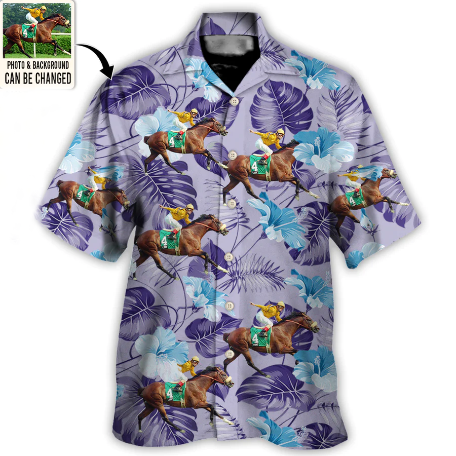 Horse You Want Tropical Style Custom Photo - Hawaiian Shirt/ Personalized Hawaiian Shirt for Men Women/ Horse Lover
