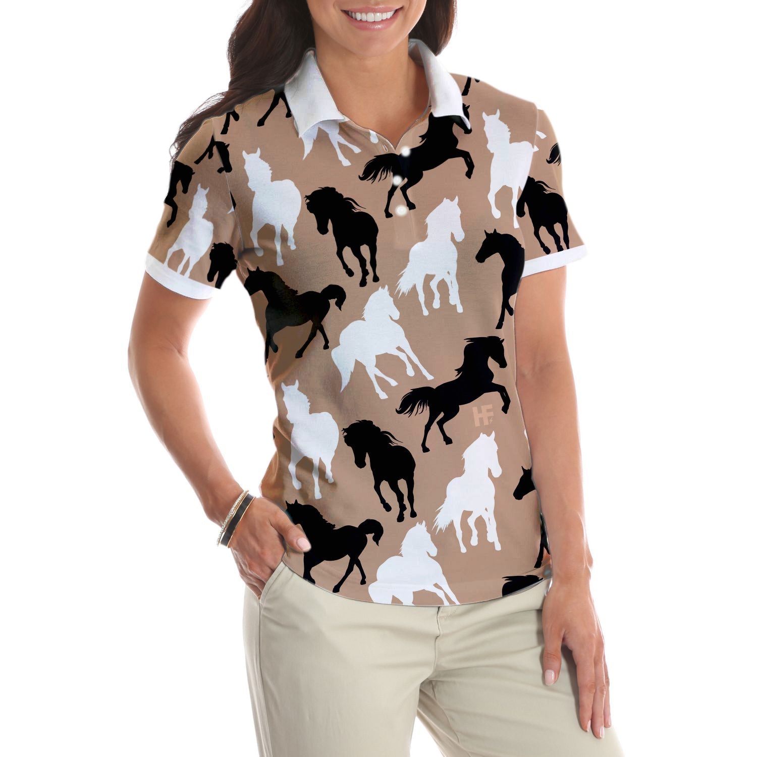 Horses Lover Shirt For Women Short Sleeve Women Polo Shirt Coolspod