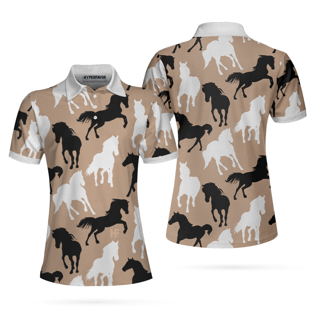 Horses Lover Shirt For Women Short Sleeve Women Polo Shirt Coolspod
