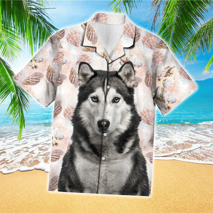 Husky Hawaiian shirt/ If You Don