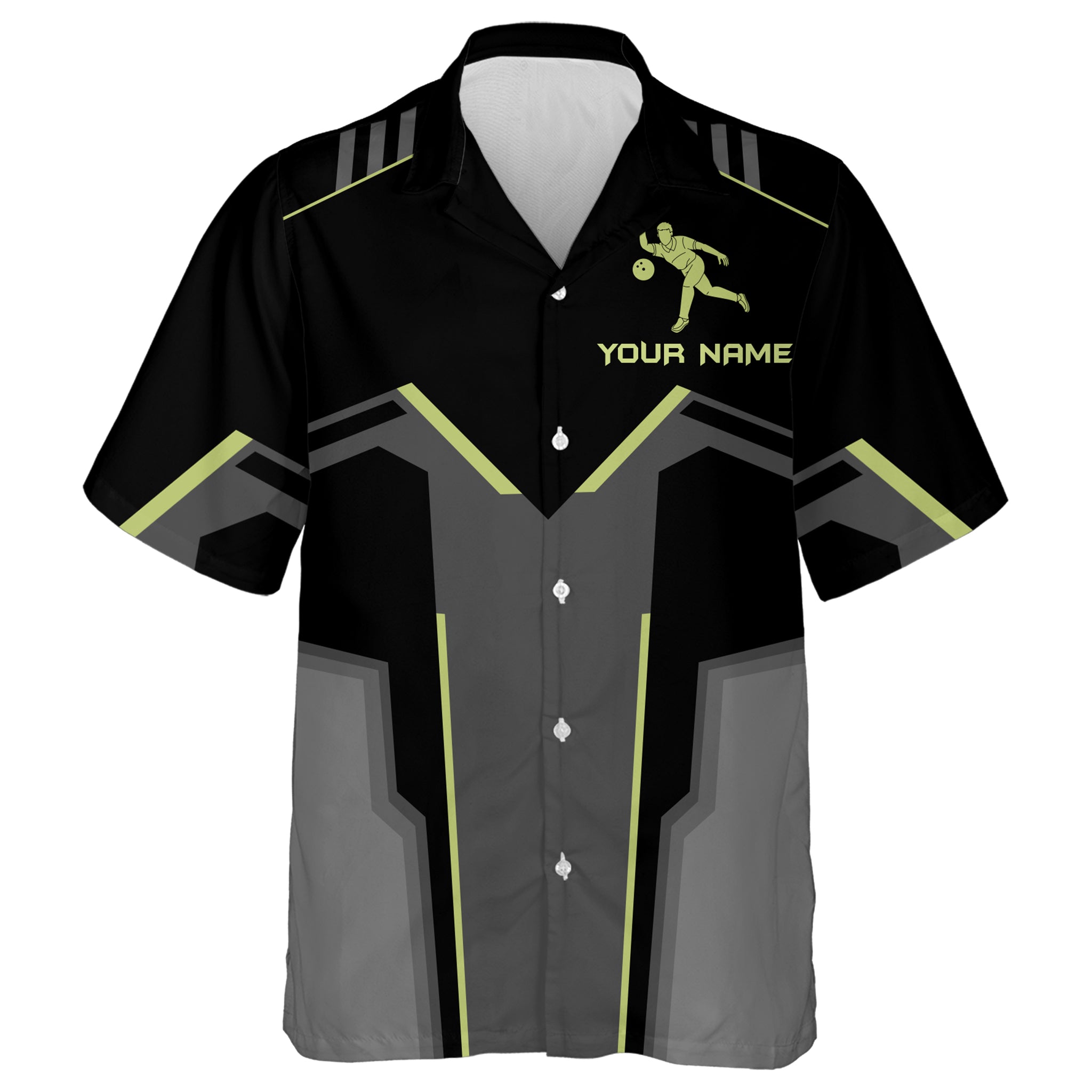 Custom Team Name Hawaiian Bowling Shirt for Men Women Bowlers/ Bowling Jersey Short Sleeve 3D Print