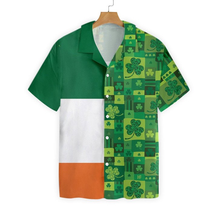 Shamrock Hawaiian Shirt/ St Patrick''s Day/ Luck of the Irish/ Aloha Shirt/ Tropical Shirt/ Men''s Casual Shirt