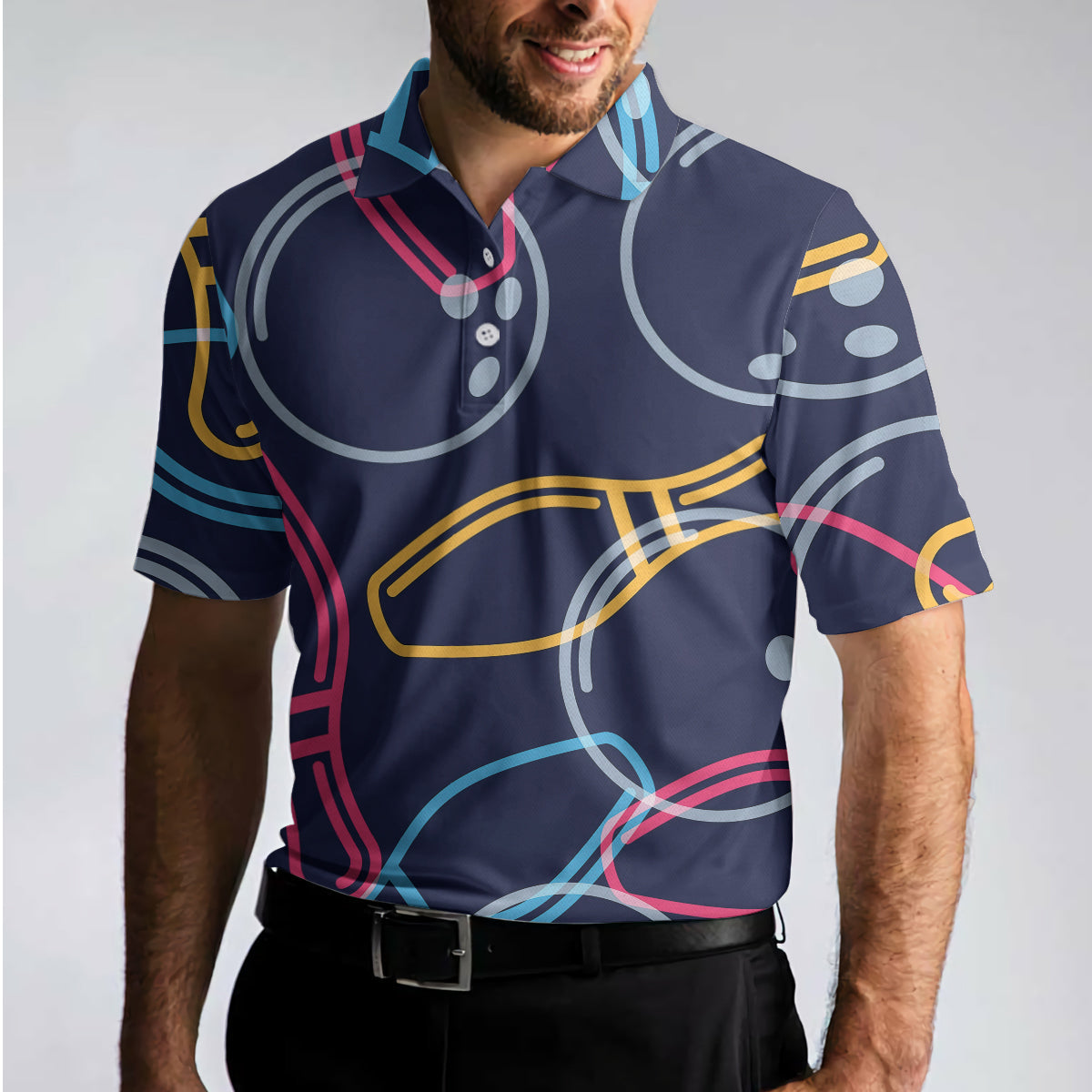 I Play Bowling Because I Like It Shirt For Men Polo Shirt/ Colorful Bowling Shirt Design For Male Bowlers Coolspod
