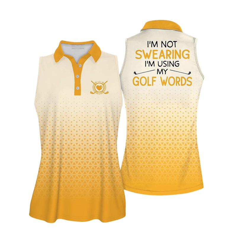 Sleeveless Polo For Golf Woman/ Im Not Swearing Sleeveless Polo Shirt